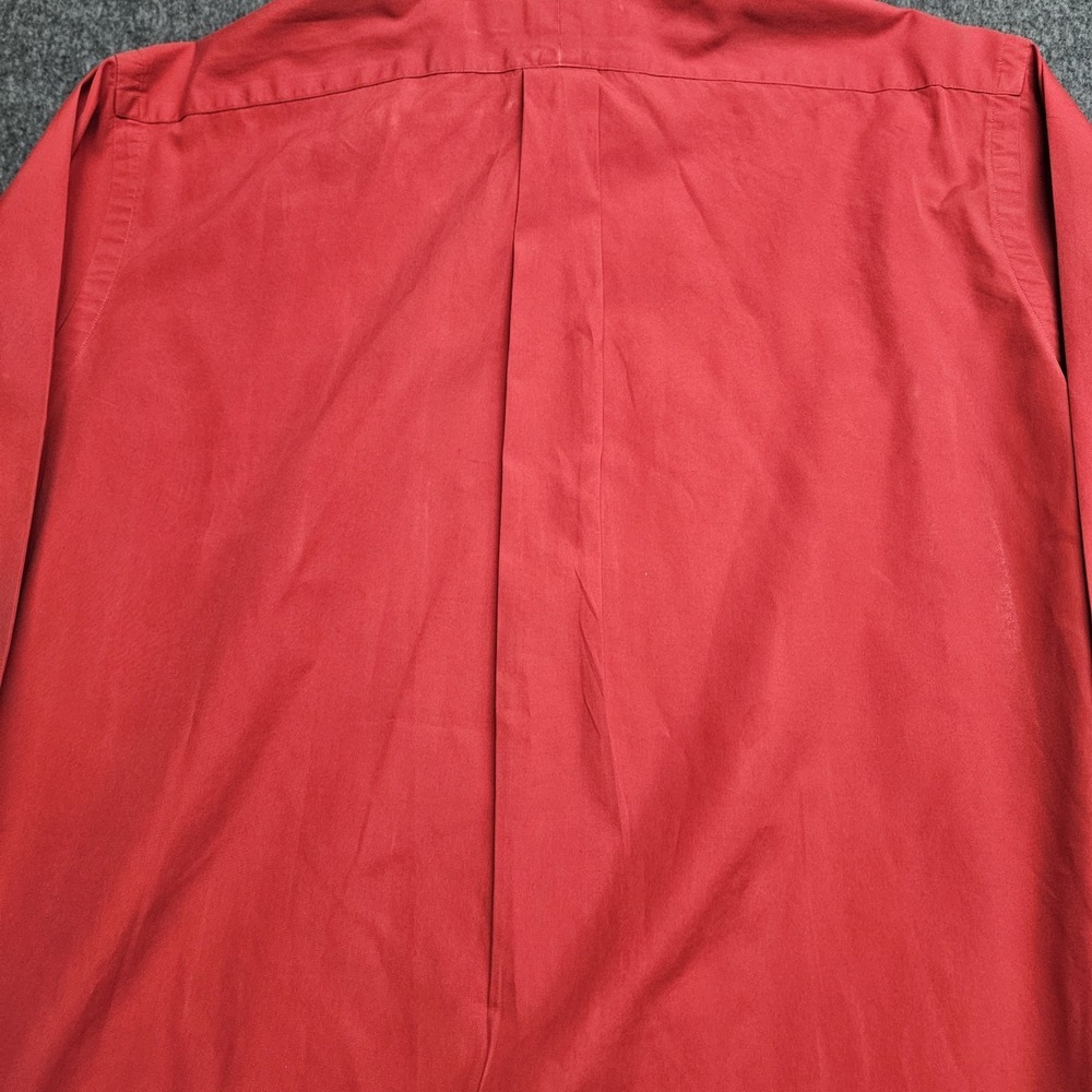 RALPH LAUREN M Classic Double Big Pony Logo Long Sleeves Button Down Red Shirt - Picture 12 of 16